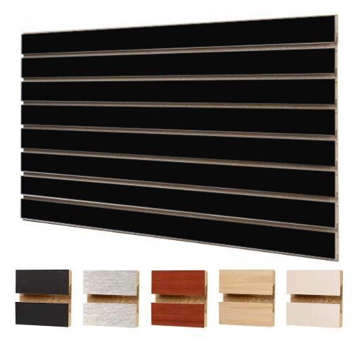 2′ x 4′ Slatwall Panels (Pack Of 2) – Black