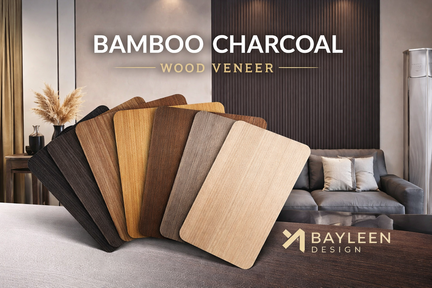 BAMBOO CHARCOAL WOOD VENEER