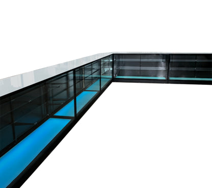 4′ Black Extra Vision Display Case w/ RGB Lighted Base