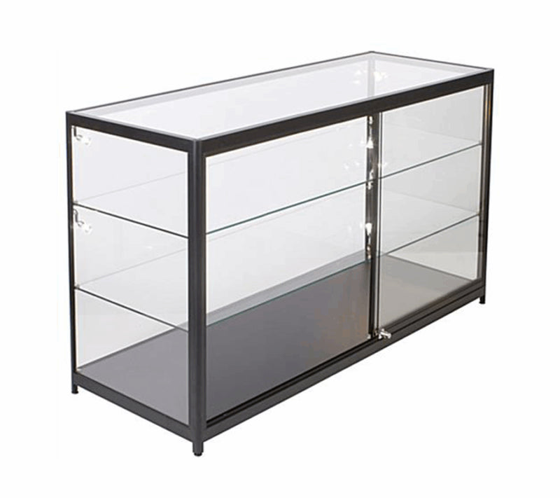 6′ Black Extra Vision Display Case w/LED Spotlights