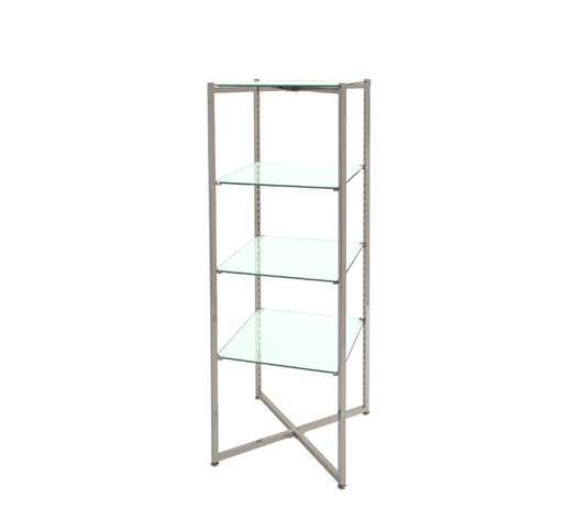 Folding Glass Tower Case – 52″H