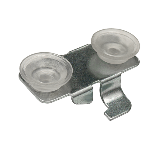 Snap-In Shelf Supporters w/ Rubber Bumpers For Knife Brackets