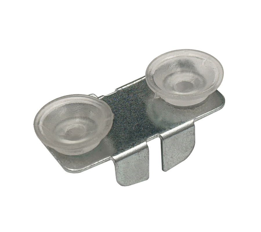 Snap-In Shelf Supporters w/ Rubber Bumpers For Knife Brackets