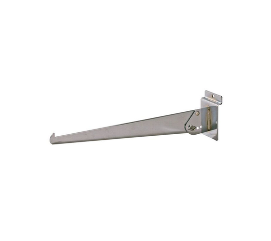 12″ Adjustable Shelf Bracket For Slatwall – Chrome