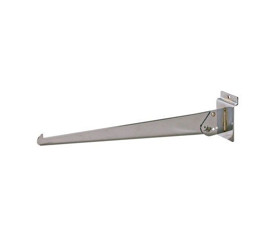 14″ Adjustable Shelf Bracket For Slatwall – Chrome