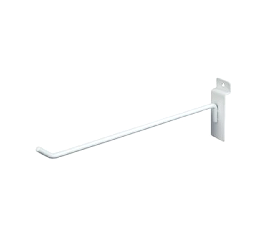 10″ Slatwall Hook – White
