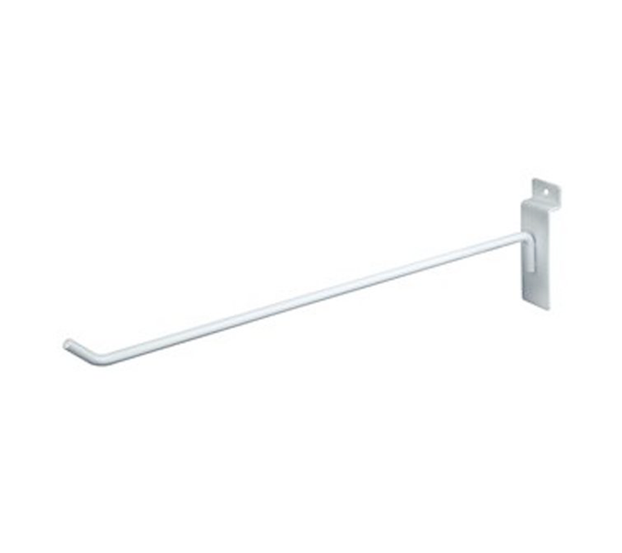 12″ Slatwall Hook – White