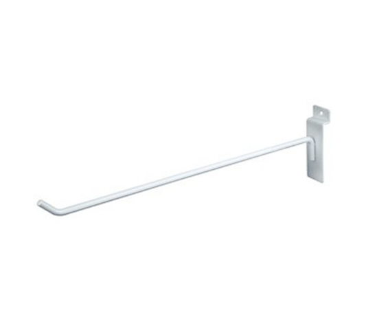 12″ Slatwall Hook – White