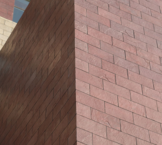 Flexible stone veneer wallpaper