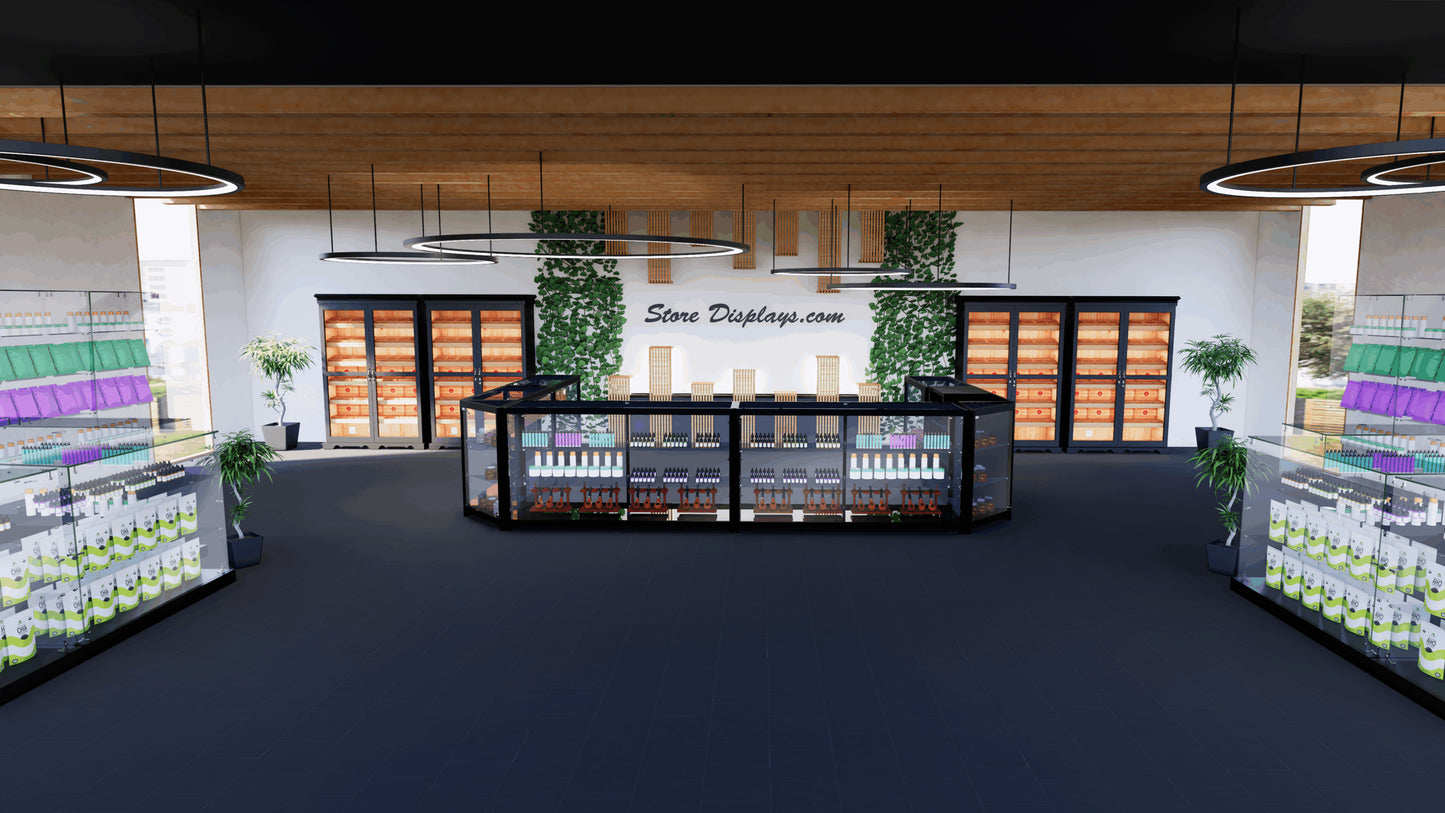 5′ Black Standard Extra Vision Display Case